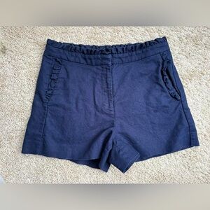 J. Crew Navy Blue Women's Ruffle Shorts
